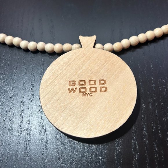 GoodWood NYC Earth Necklace Wooden Pendant Wooden Beaded - Picture 4 of 4